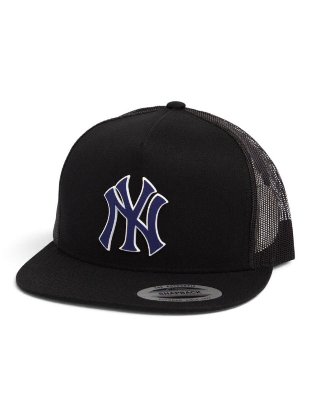 New York Yankees NY Navy 3D YP Snapback Flat Bill Trucker Hat- Black